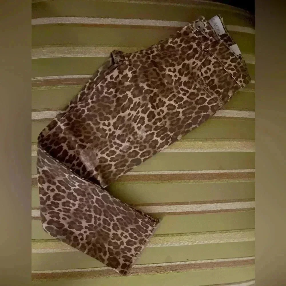 GIRLS CHILDRENS PLACE LEOPARD PRINT DISTRESSED JEGGINGS  NWT SZ 5